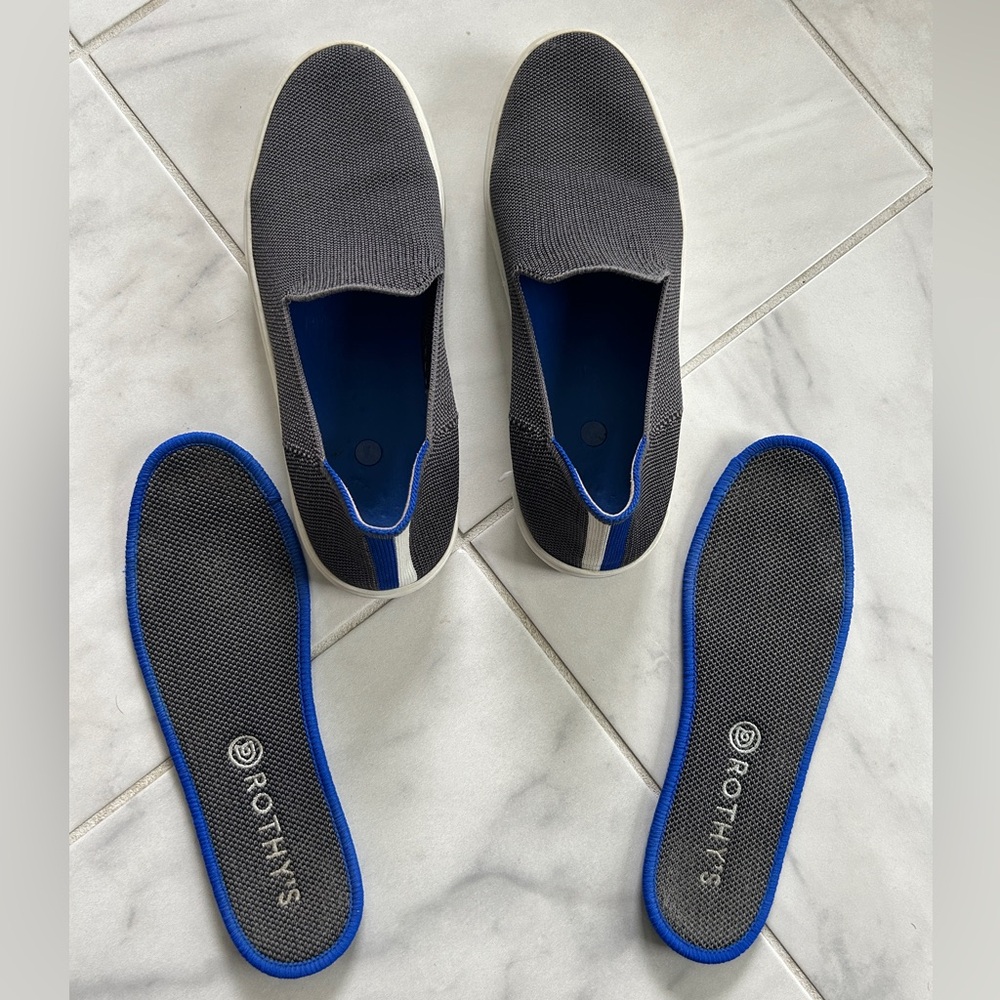 Rothy’s Grey Slip On Sneaker size7